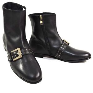 ALBERTO CICCIOLI 🇮🇹 WOMEN'S BLACK SOFT LEATHER COMFORT FASHION ANKLE BOOTIE